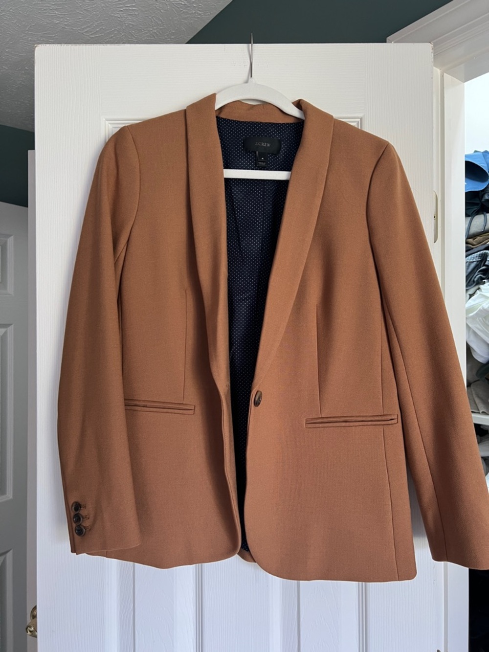J. Crew Women's Camel Brown Single-Button Blazer